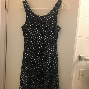 Navy Blue Dress with White Polka Dots from H&M